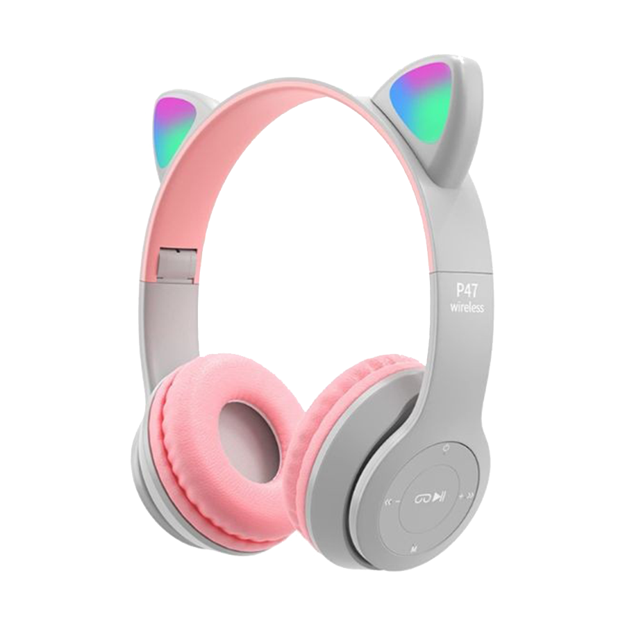 Slušalice za djecu bluetooth cat P47M white+pink