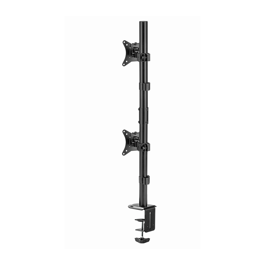 NOSAČ ZA DVA MONITORA VERTIKALNI GEMBIRD MA-D2-02, montaža na stol, (rotate, tilt, swivel), 17”-32”, up to 9 kg - Image 3
