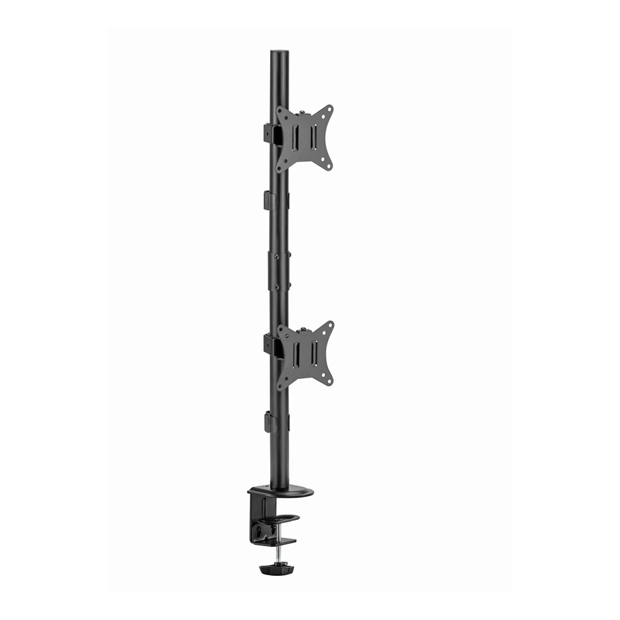 NOSAČ ZA DVA MONITORA VERTIKALNI GEMBIRD MA-D2-02, montaža na stol, (rotate, tilt, swivel), 17”-32”, up to 9 kg - Image 4