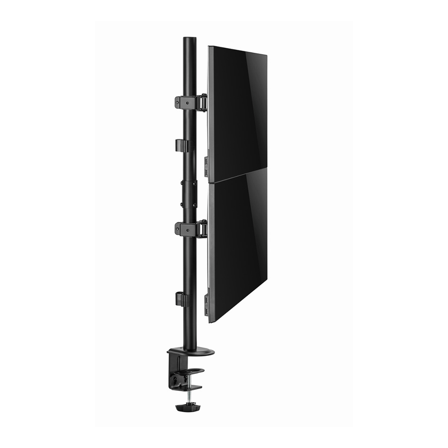 NOSAČ ZA DVA MONITORA VERTIKALNI GEMBIRD MA-D2-02, montaža na stol, (rotate, tilt, swivel), 17”-32”, up to 9 kg - Image 8