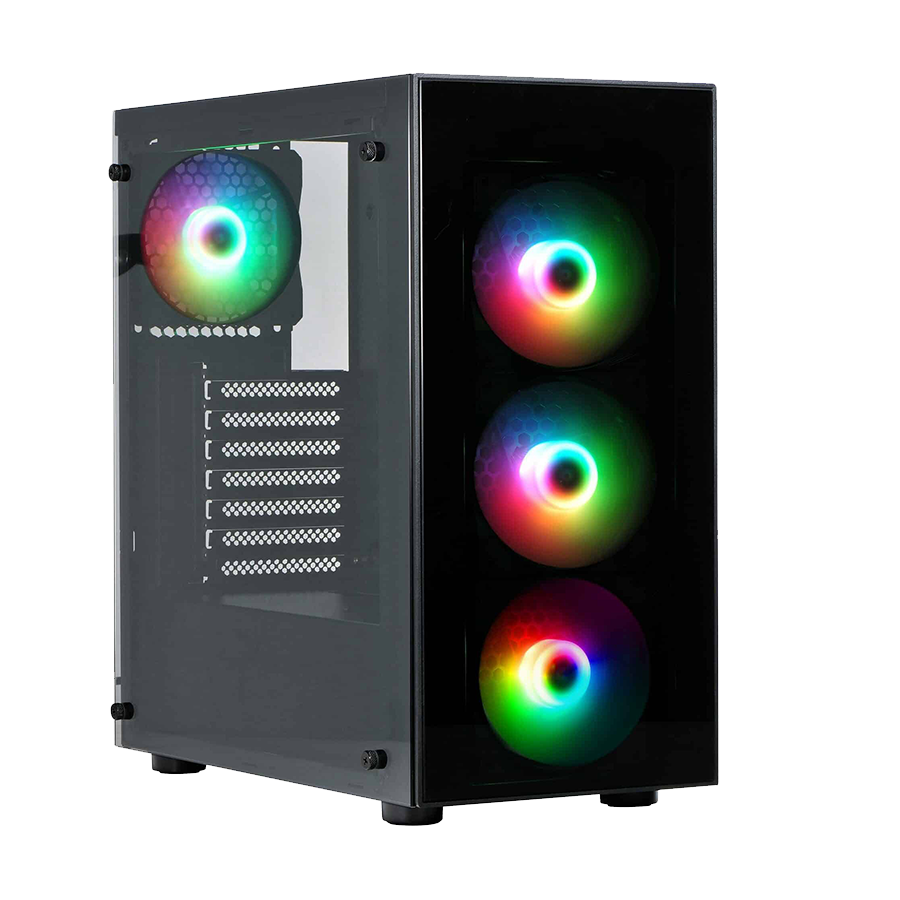 Kuciste Spire case VISION 7025 RGB gaming ATX 4xRGB fan 120mm VGA 370mm CPU cooler 170mm SPM7025GU3-4RGB - Image 3