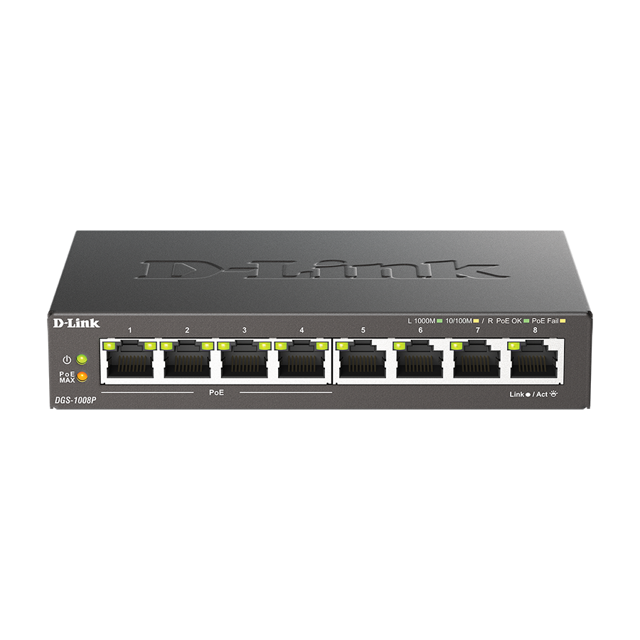 SWITCH 8 portni 10/100/1000 D-LINK, DGS-1008P/E,4 port POE - Image 2