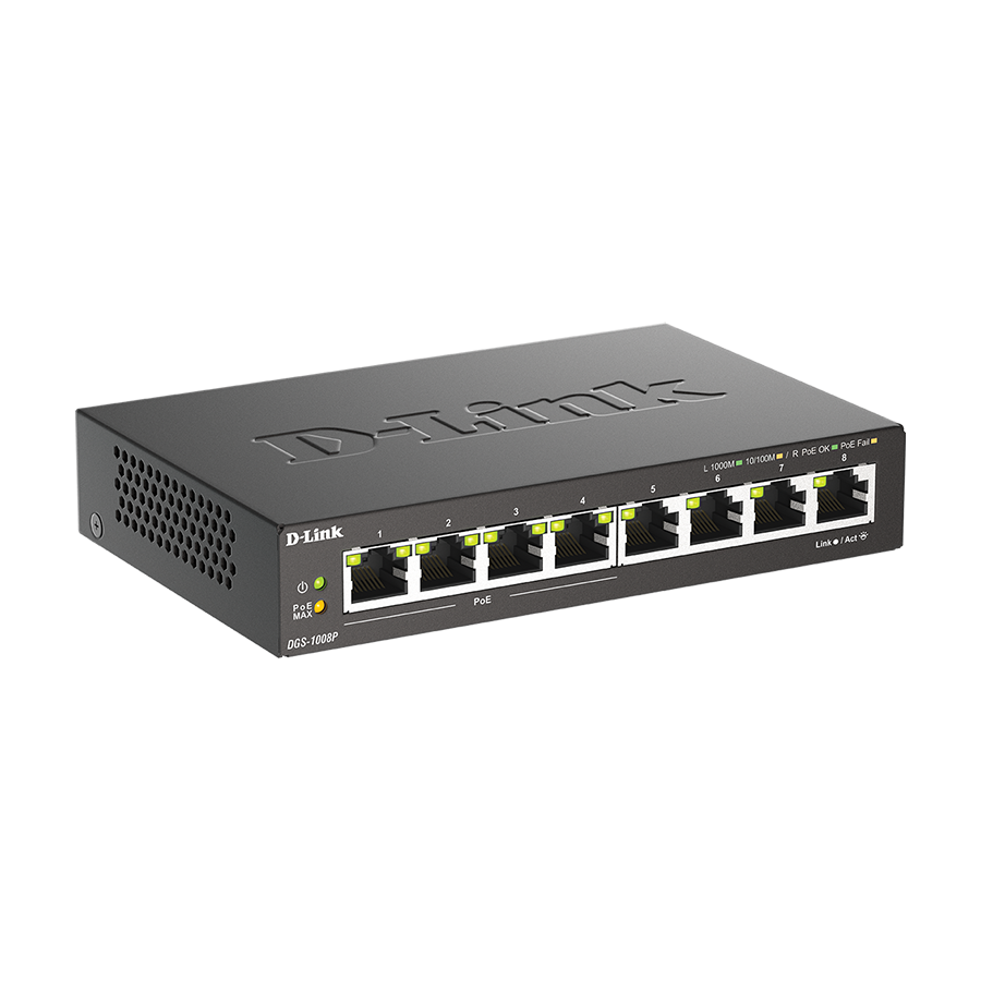 SWITCH 8 portni 10/100/1000 D-LINK, DGS-1008P/E,4 port POE - Image 3