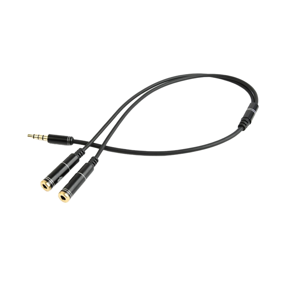 GEMBIRD audio adapter za slušalice 3,5mm 4pin to 2x 3,5 mm 3pin (mic/slušalice), 20cm CCA-417M - Image 2