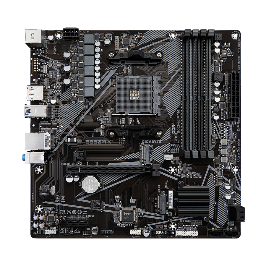 GIGABYTE MB B550M K, AM4 4xDDR4, 2xM.2, 4xSATA; 8xusB; DP; HDMI; PS2; mATX - Image 2