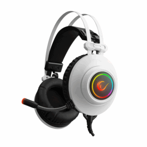 Slušalice sa mikrofonom gaming RAMPAGE RM-K1 PULSAR white, USB 7.1 surround, vibracija, RGB