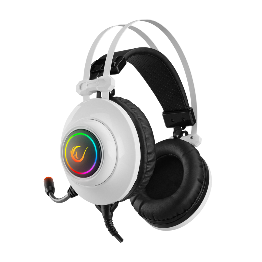 Slušalice sa mikrofonom gaming RAMPAGE RM-K1 PULSAR white, USB 7.1 surround, vibracija, RGB - Image 2
