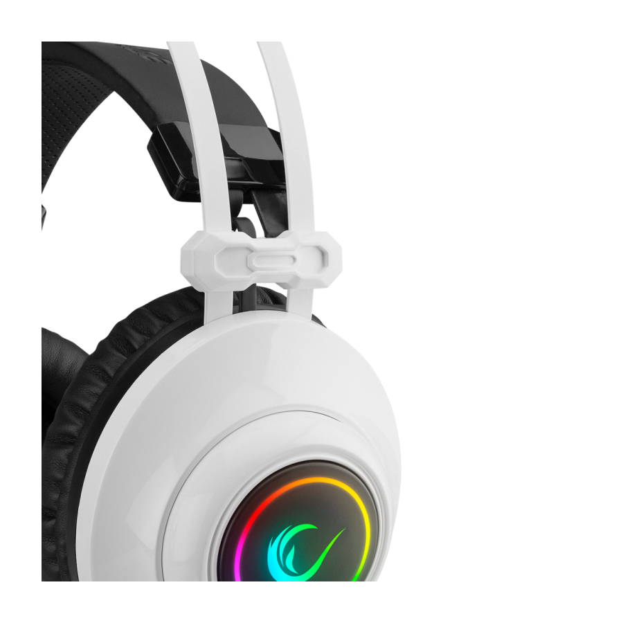 Slušalice sa mikrofonom gaming RAMPAGE RM-K1 PULSAR white, USB 7.1 surround, vibracija, RGB - Image 5