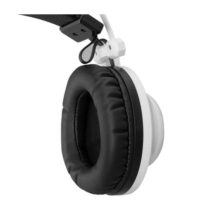 Slušalice sa mikrofonom gaming RAMPAGE RM-K1 PULSAR white, USB 7.1 surround, vibracija, RGB - Image 6