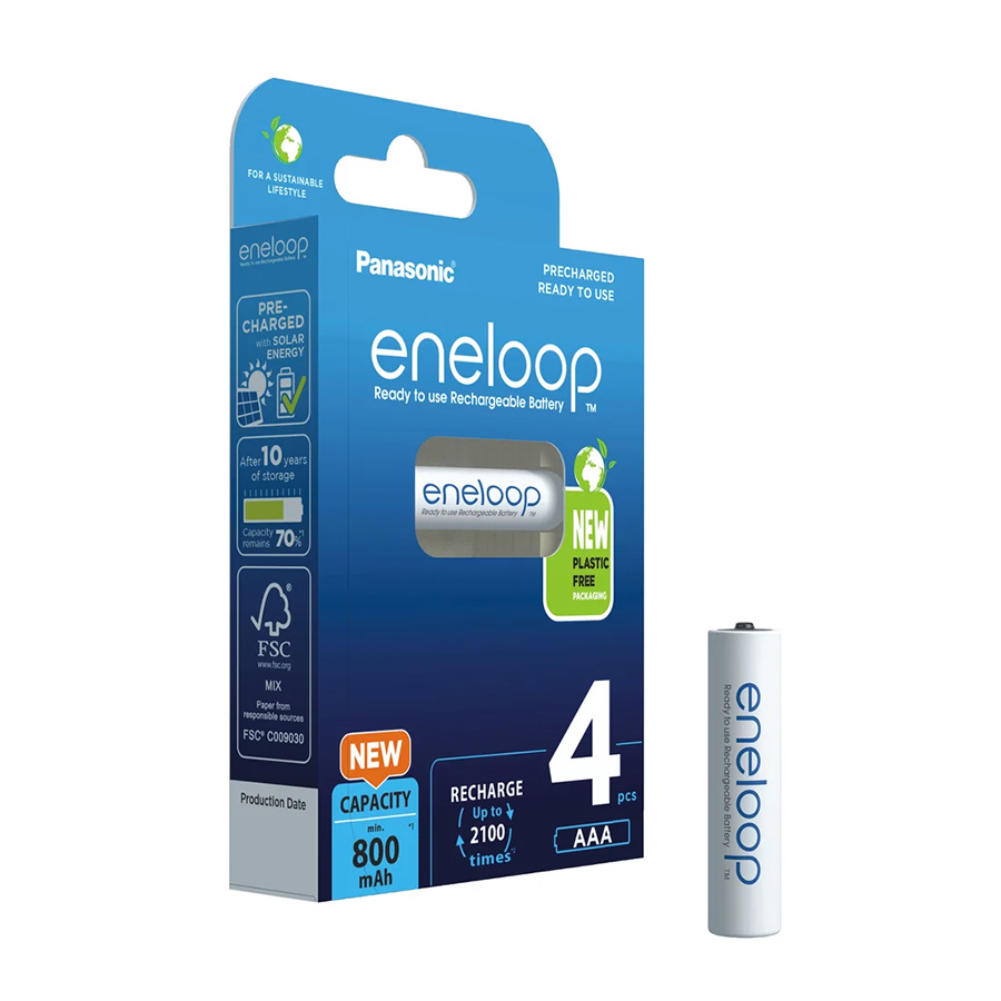 PANASONIC punjive baterije eneloop AAA/4B (BK-4MCDE/4CP) - Image 2