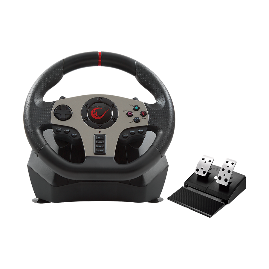 Volan i pedale gaming RAMPAGE V900-S PS3/PS4/PC/XBOXONE/XBOX360/SWITCH 6 in 1 Pedal Racing/Steering Wheel, 32939