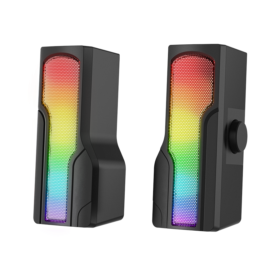 Zvučnici 2.0 gaming RAMPAGE Arty X13 Bluetooth 3W*2 Multimedia Usb 5V 45dB Gaming Player Speaker with RGB Light, 38929