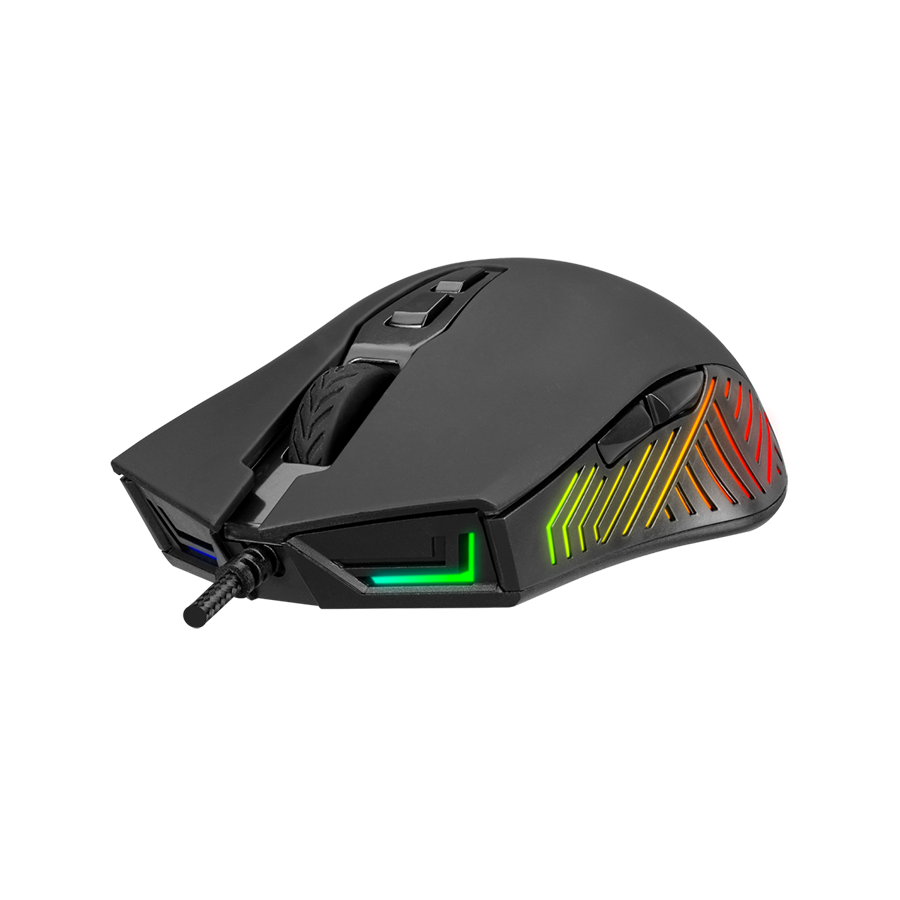 Miš gaming RAMPAGE SMX-G68 SPEAR Full RGB 7200DPI Black 7D Macro Gaming Mouse, 34870 - Image 3