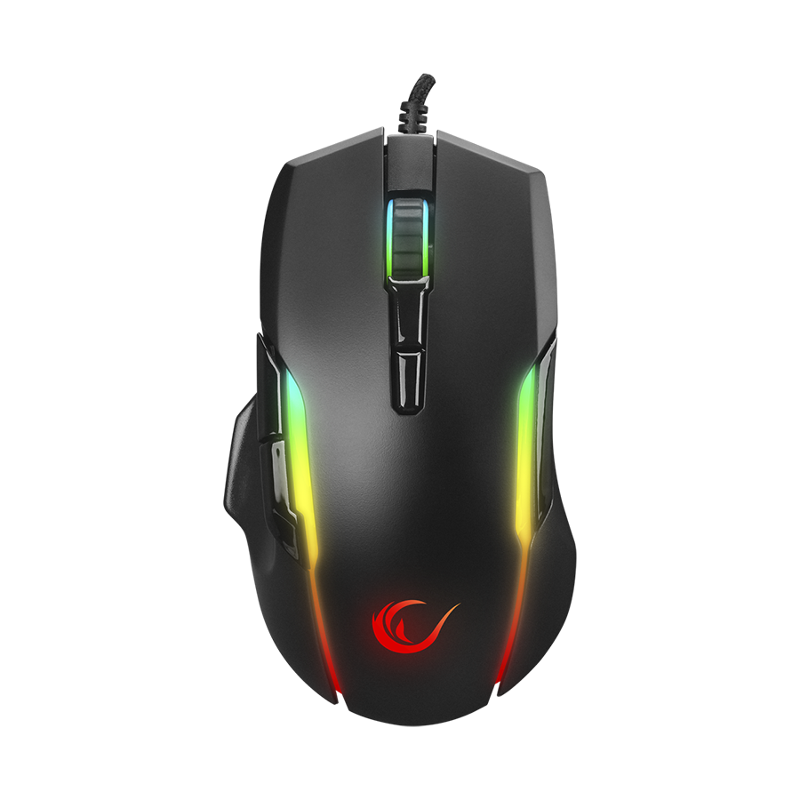 Miš gaming RAMPAGE SMX-R45 ORBIT Black. Wired 6400dpi, Huano S, 7D RGB Illuminated USB Professional Gaming Mouse - Image 2