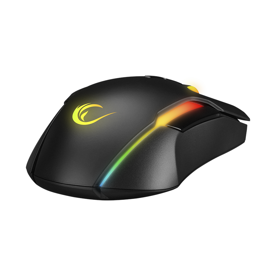 Miš gaming RAMPAGE SMX-R45 ORBIT Black. Wired 6400dpi, Huano S, 7D RGB Illuminated USB Professional Gaming Mouse - Image 5