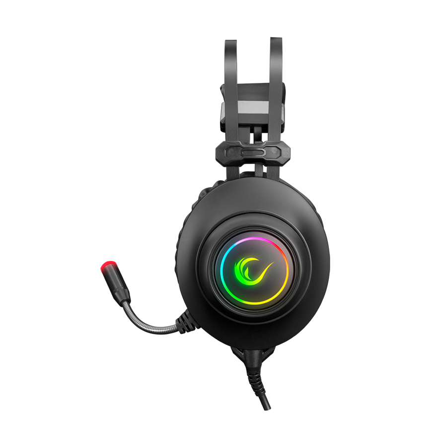 Slušalice sa mikrofonom gaming RAMPAGE RM-K1 PULSAR black, USB 7.1 surround, vibracija, RGB - Image 4