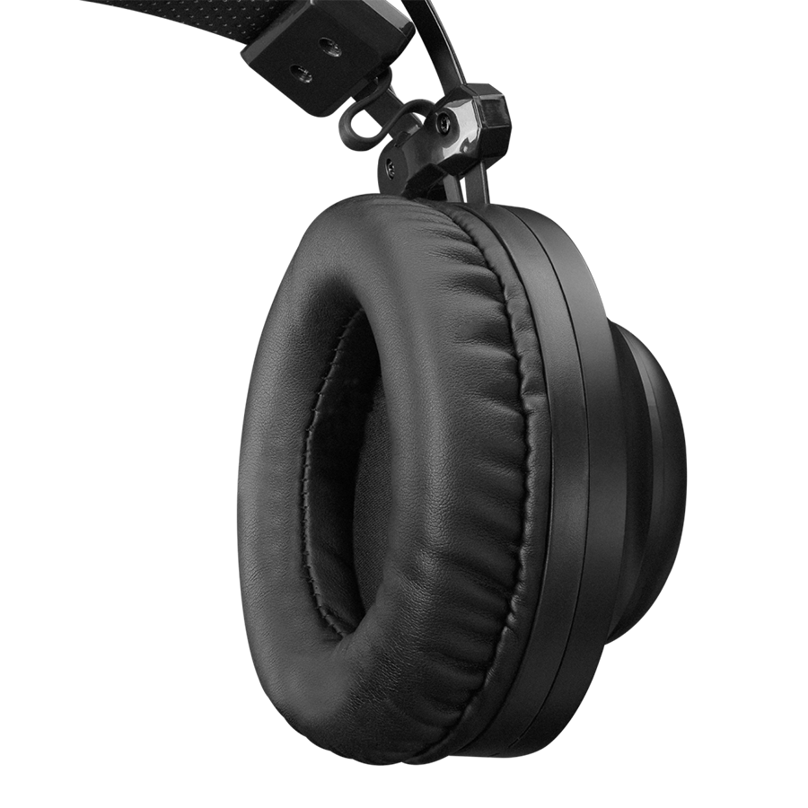 Slušalice sa mikrofonom gaming RAMPAGE RM-K1 PULSAR black, USB 7.1 surround, vibracija, RGB - Image 6