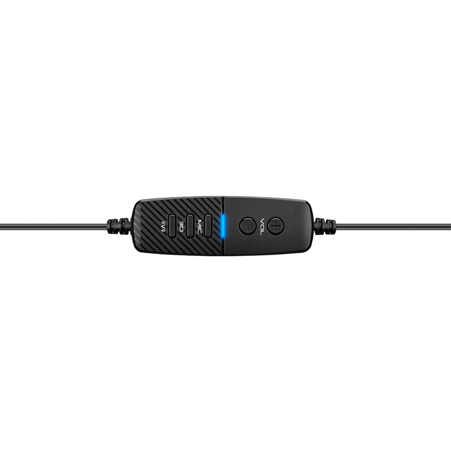 Slušalice sa mikrofonom gaming RAMPAGE RM-K1 PULSAR black, USB 7.1 surround, vibracija, RGB - Image 7