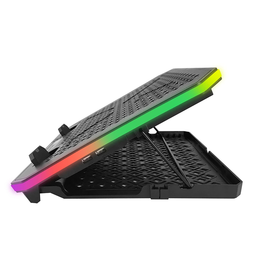 Postolje za notebook gaming ESPERANZA RGB ILLUMINATED NOTEBOOK COOLING PAD WITH MOBILE PHONE STAND GALERNE EGC109 - Image 4