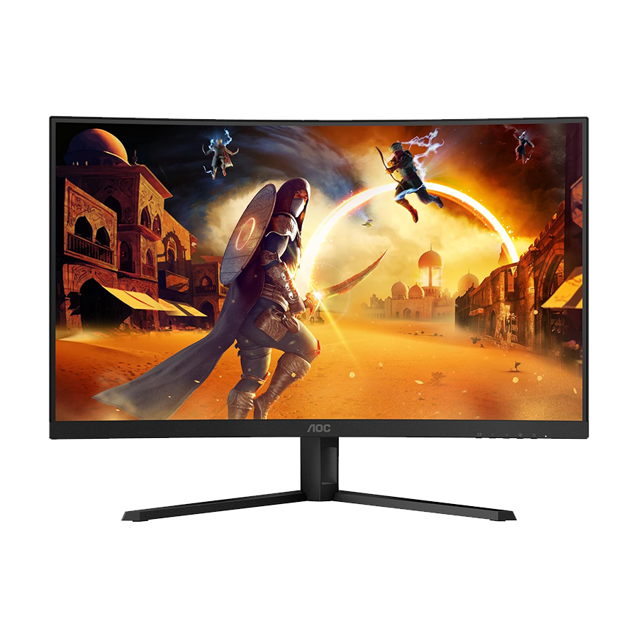MONITOR AOC Gaming CQ32G4VE Curved 31.5” FAST VA, 16:9, 2560x1440, 180Hz, 0.5ms, 300 cd/m2, 3500:1, Audio, HDMI, DP, Tilt, Black-Red, VESA 3y - Image 2
