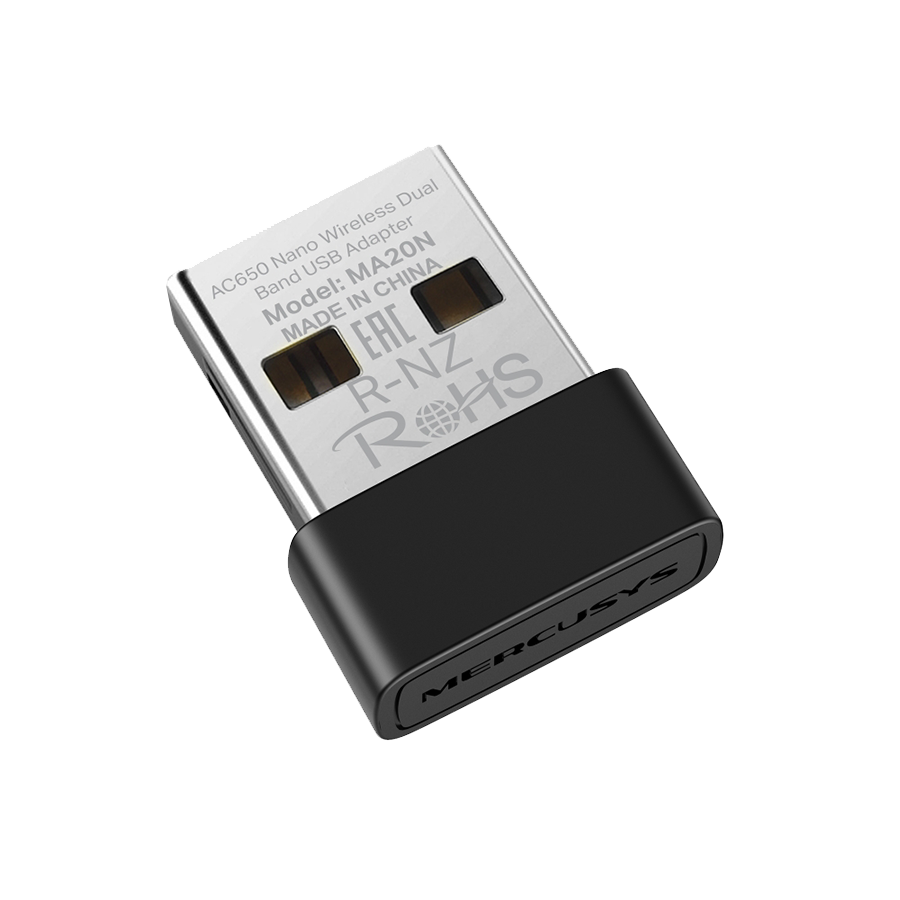 USB WLAN Mercusys MA20N AC650 Nano Wi-Fi USB Adapter 200 Mbps