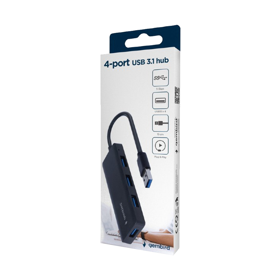 USB 3.1 (Gen 1) HUB GEMBIRD UHB-U3P4-03, 4 port - Image 3
