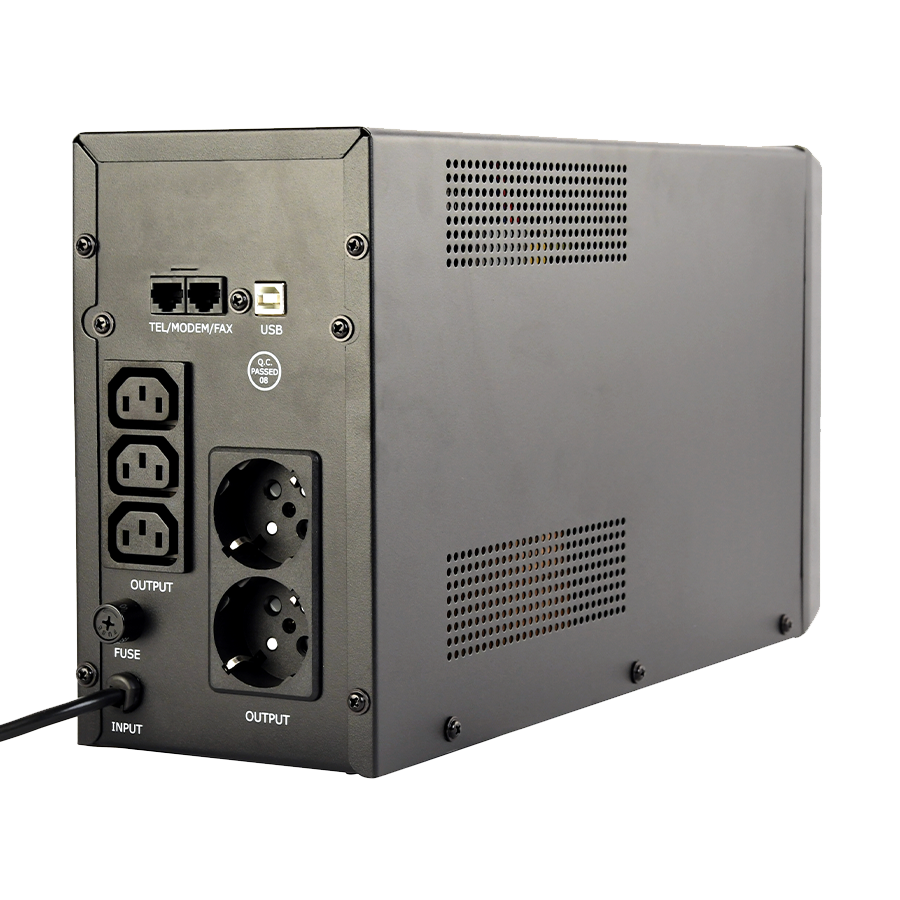 UPS GEMBIRD EG-UPS-035, USB and LCD display, 2000 VA, 1200W, black - Image 2