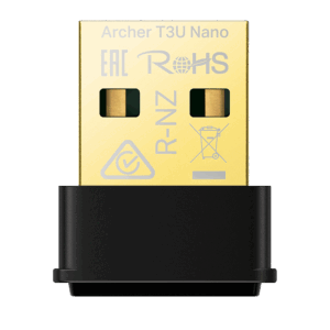 USB WLAN TP-Link Archer T3U Nano AC1300 Nano Wireless MU-MIMO USB Adapter,Nano size, 5GHz + 2.4GHz