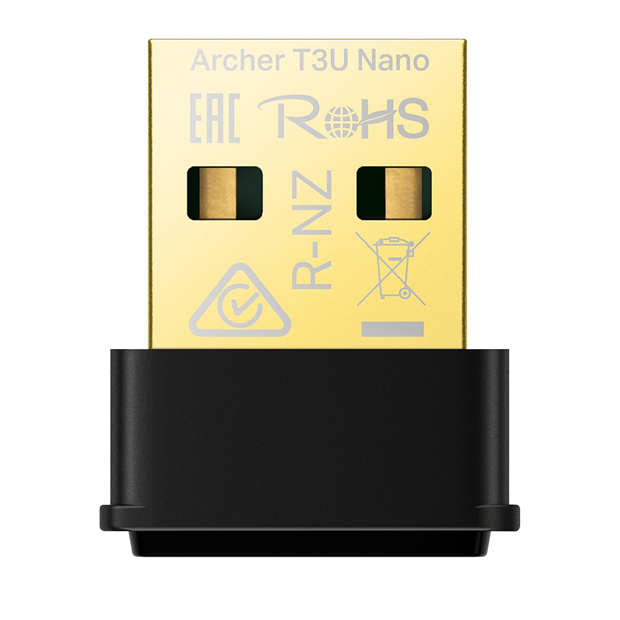 USB WLAN TP-Link Archer T3U Nano AC1300 Nano Wireless MU-MIMO USB Adapter,Nano size, 5GHz + 2.4GHz