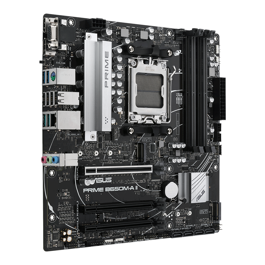 ASUS MB PRIME B650M-A II-CSM AMD B650, AM5, 4xDDR5 1x VGA,1x HDMI, 1x DP, RAID, microATX - Image 2