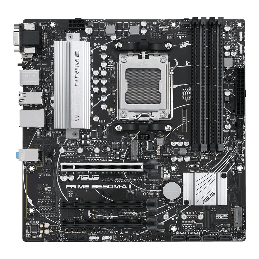 ASUS MB PRIME B650M-A II-CSM AMD B650, AM5, 4xDDR5 1x VGA,1x HDMI, 1x DP, RAID, microATX - Image 3