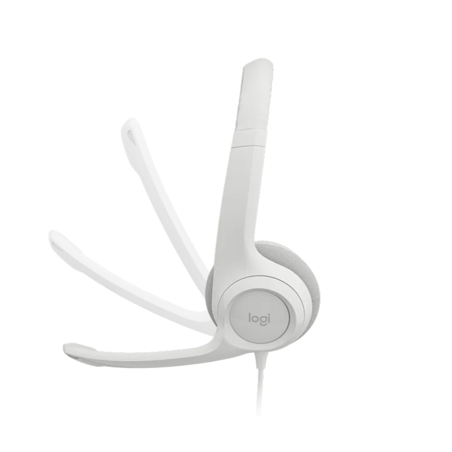 Slušalice sa mikrofonom, Logitech H390, USB, Noise-canceling Rotating microphone, Off-White, 981-001286 - Image 4