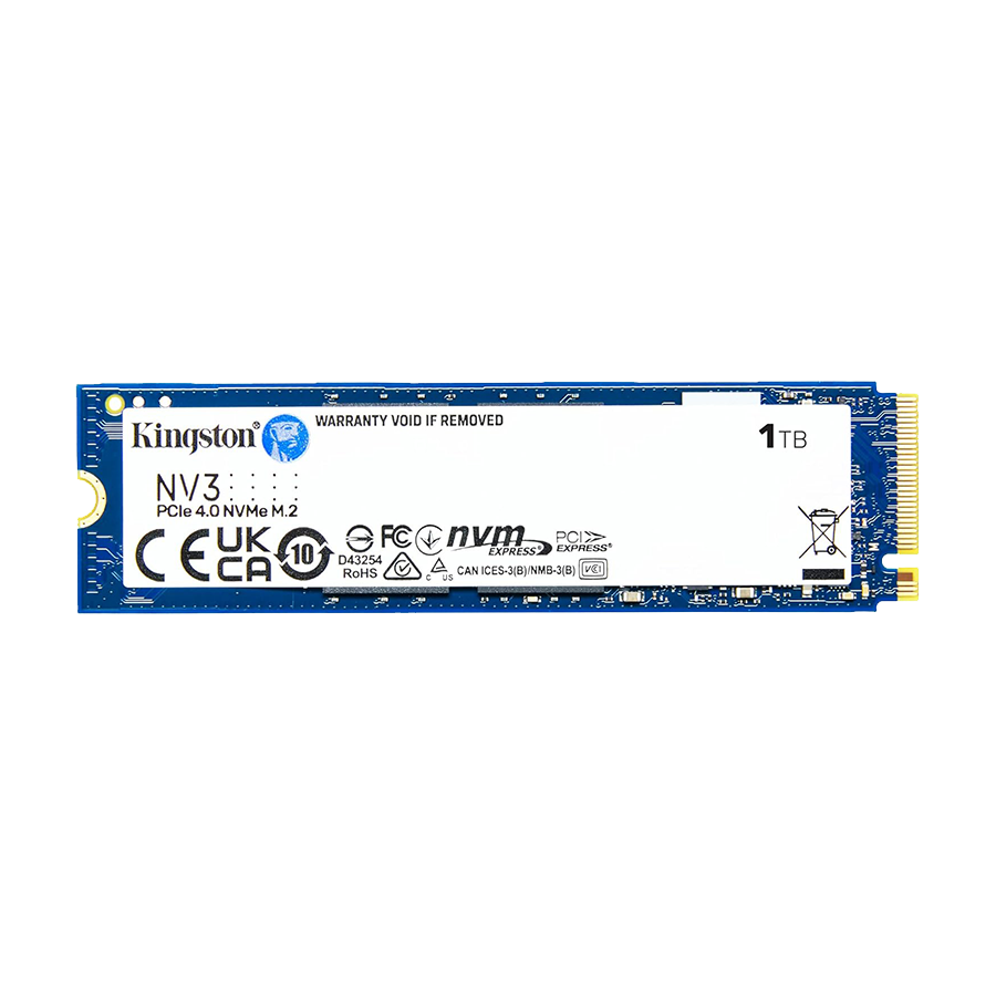 Kingston SSD SNV3S/1000G 1TB NV3 NVMe PCIe 4.0 Up to 6,000MB/s read, 4,000MB/s write