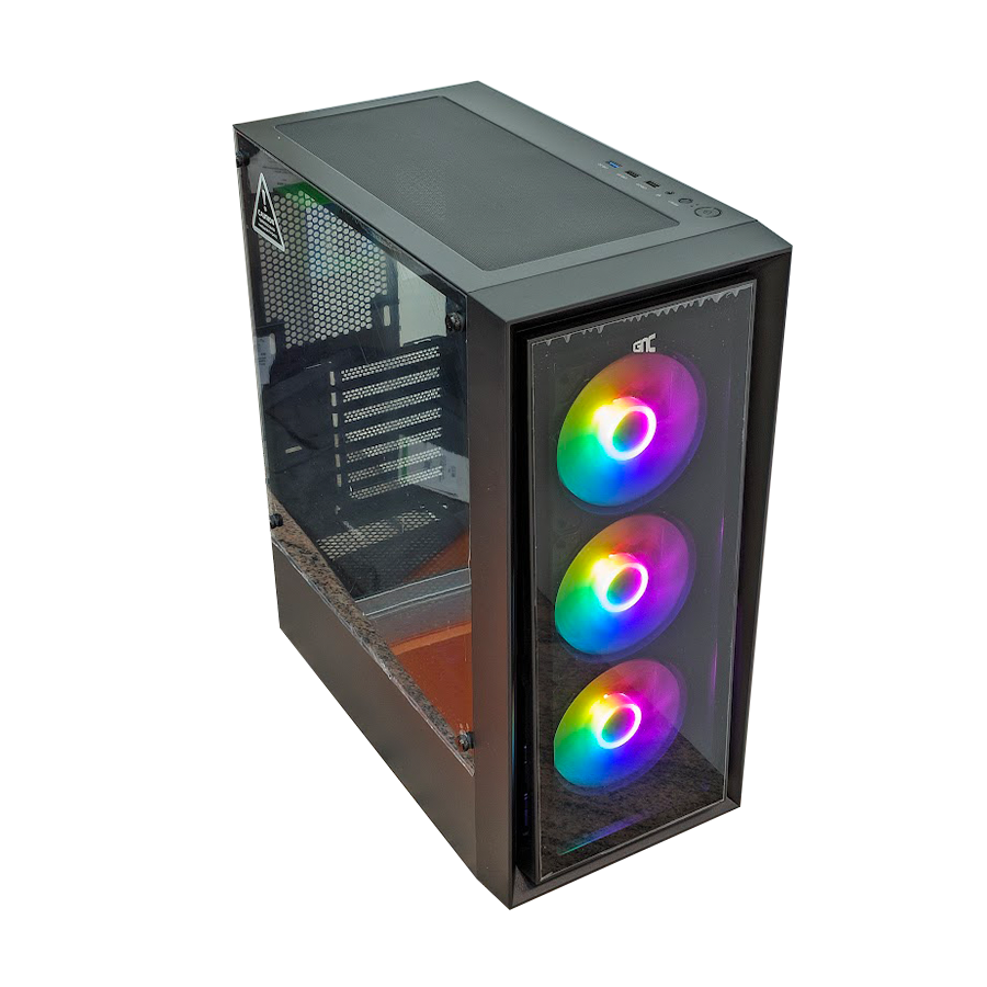 KUĆIŠTE GNC EZ COOL GAMING HC-625B BEZ NAPAJANJA, Tempered Glass, 3x120 RGB ventilator - Image 2