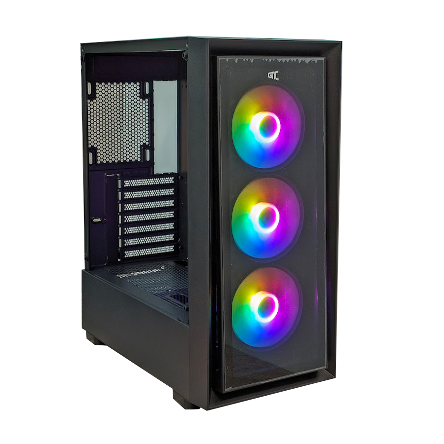 KUĆIŠTE GNC EZ COOL GAMING HC-625B BEZ NAPAJANJA, Tempered Glass, 3x120 RGB ventilator - Image 8