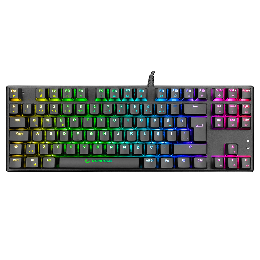 Tastatura gaming RAMPAGE KB-R17 Raptor Black USB 6 Color Blue Switch BiH Layout Gaming Mechanical Keyboard, 31409 - Image 2
