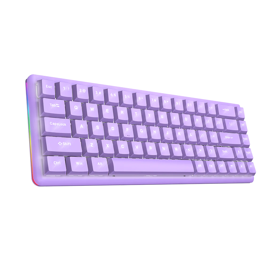 Tastatura gaming RAMPAGE REBEL purple, Mechanical, Low Profile, red switch, US Layout, Rainbow