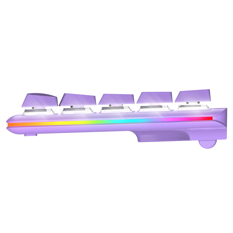 Tastatura gaming RAMPAGE REBEL purple, Mechanical, Low Profile, red switch, US Layout, Rainbow - Image 5