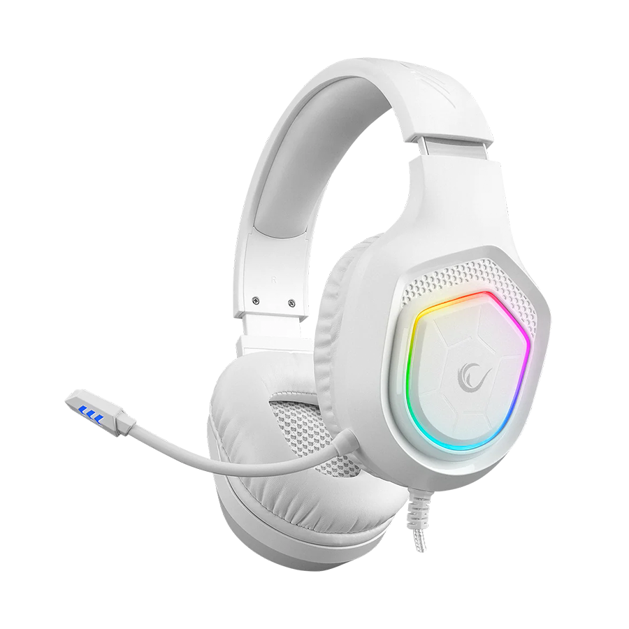 Slušalice sa mikrofonom gaming RAMPAGE RM-K90 VECTOR white, RGB LED, Type-C