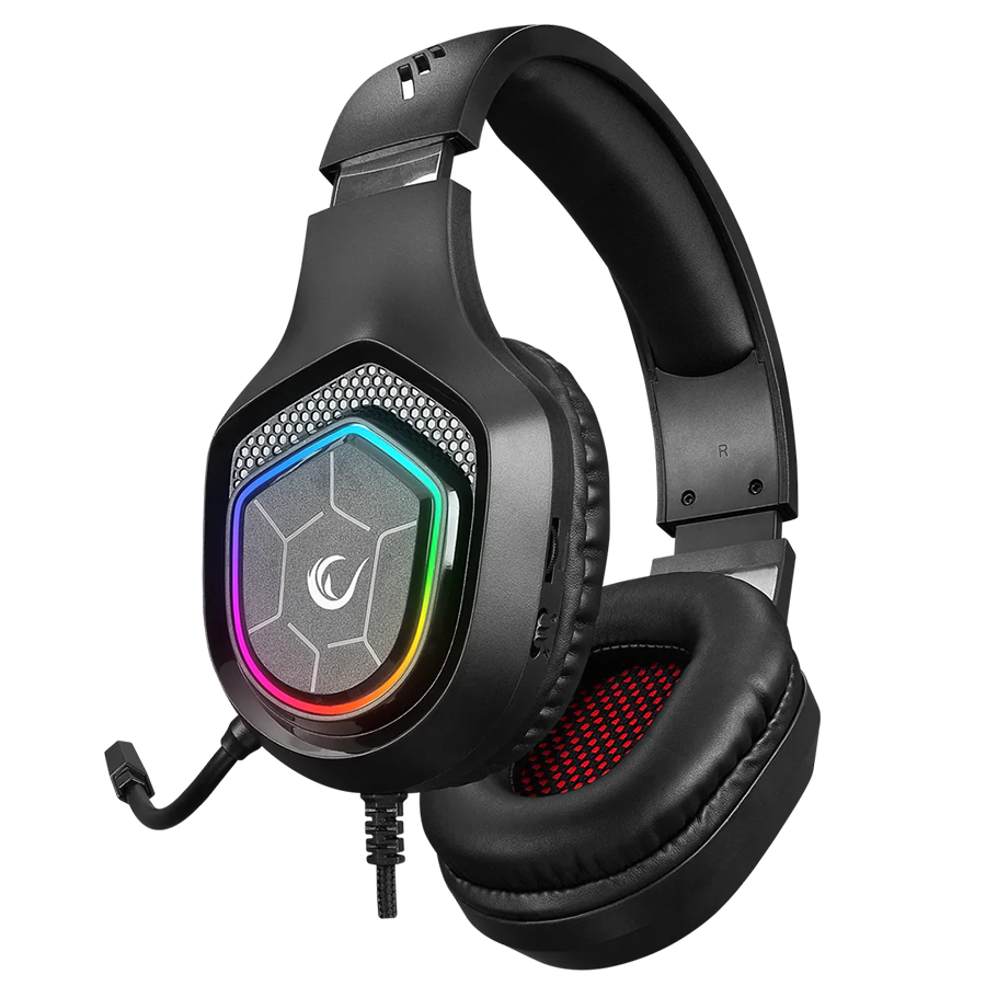 Slušalice sa mikrofonom gaming RAMPAGE RM-K90 VECTOR black, RGB LED, Type-C - Image 2