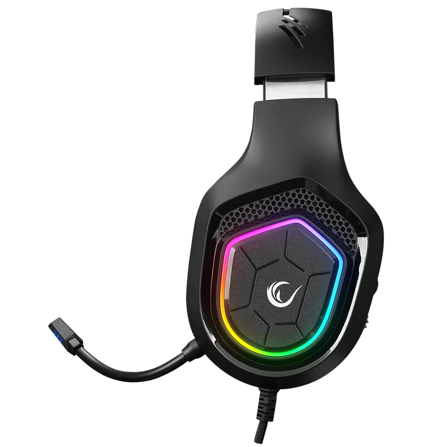 Slušalice sa mikrofonom gaming RAMPAGE RM-K90 VECTOR black, RGB LED, Type-C - Image 3