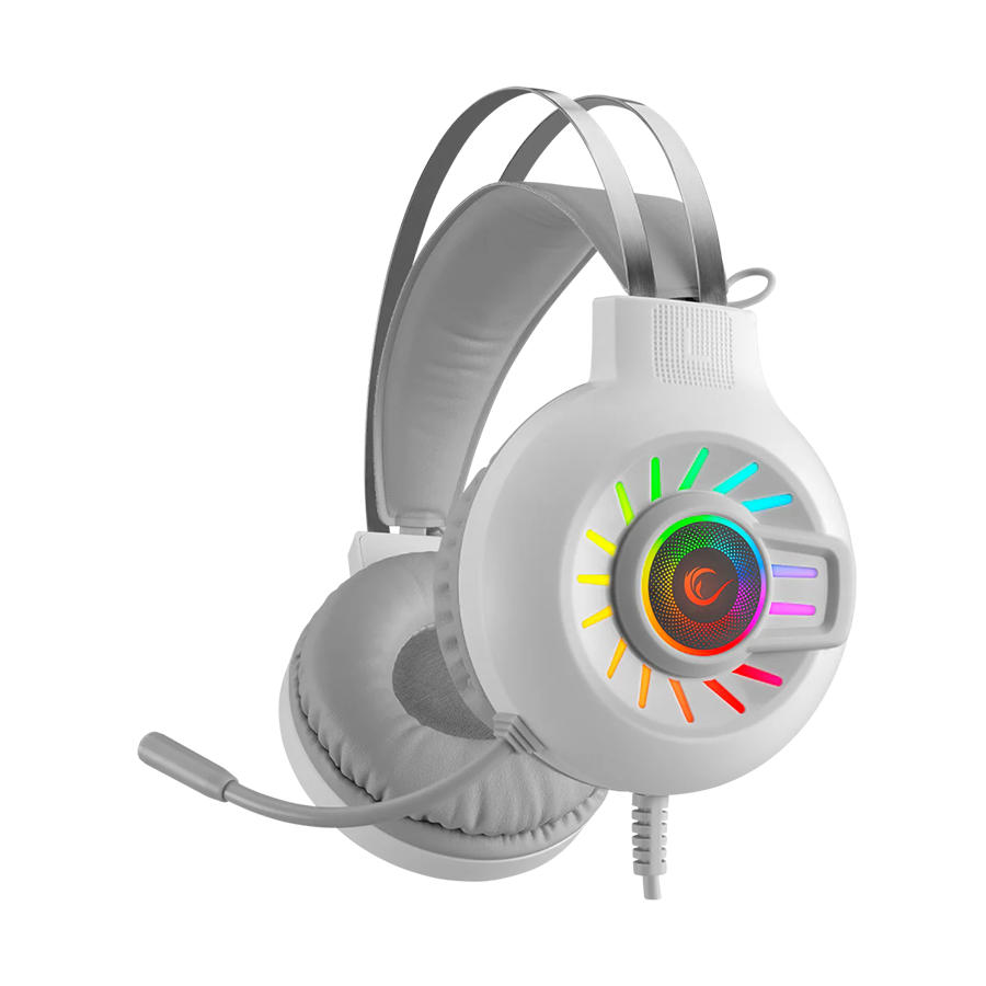 Slušalice sa mikrofonom gaming RAMPAGE RM-K44 ZENGIBAR White 7.1 Surround RGB Light Effect, 36094