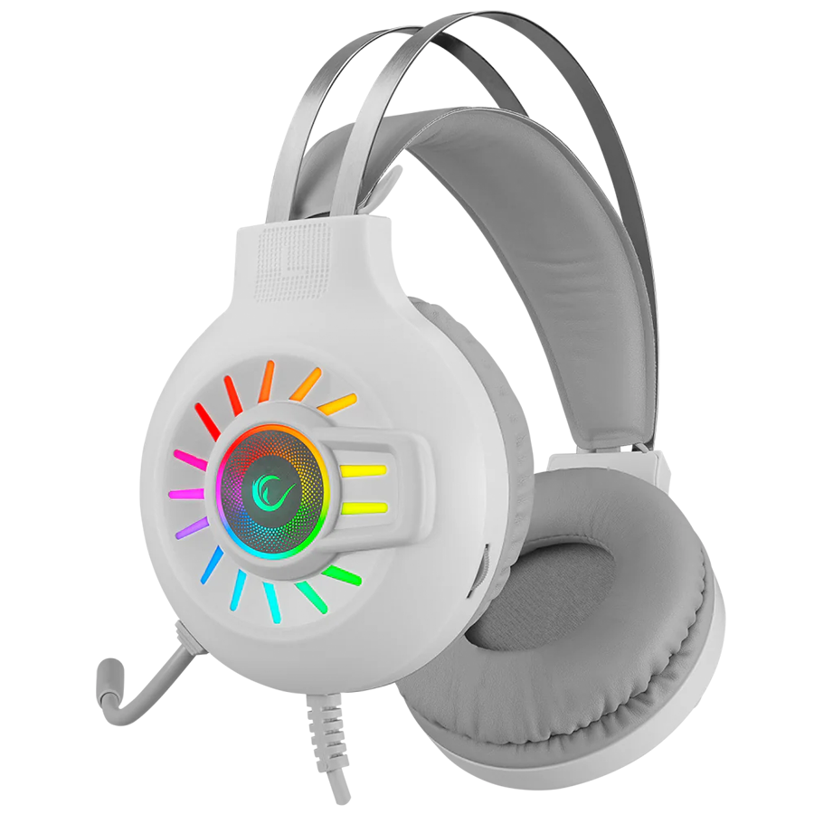 Slušalice sa mikrofonom gaming RAMPAGE RM-K44 ZENGIBAR White 7.1 Surround RGB Light Effect, 36094 - Image 2