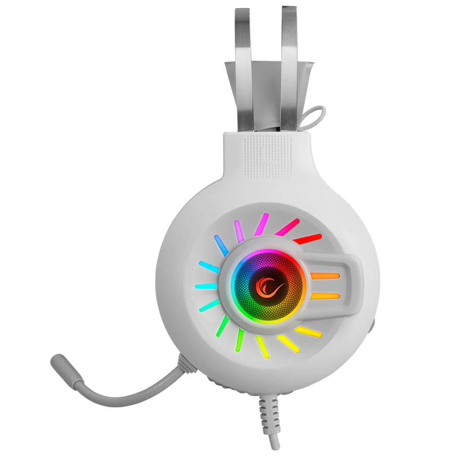 Slušalice sa mikrofonom gaming RAMPAGE RM-K44 ZENGIBAR White 7.1 Surround RGB Light Effect, 36094 - Image 3