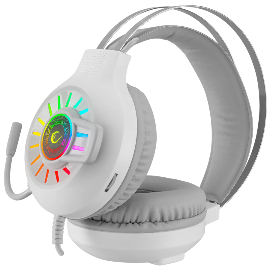 Slušalice sa mikrofonom gaming RAMPAGE RM-K44 ZENGIBAR White 7.1 Surround RGB Light Effect, 36094 - Image 4