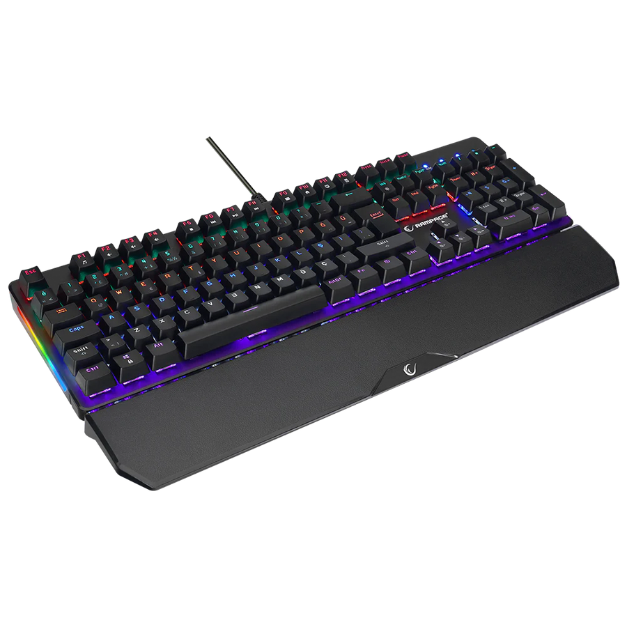 Tastatura gaming RAMPAGE KB-R86 UMBRA Black USB Rainbow Backlit Blue Switch US Layout Mechanical, 40384 - Image 4