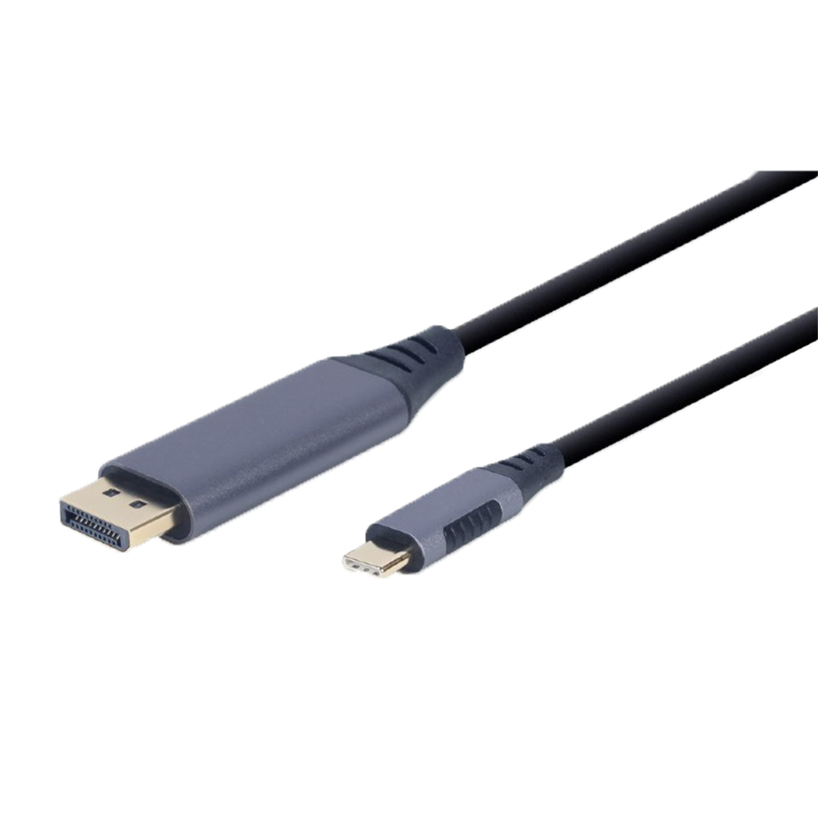 Video adapter kabl Type-C to DisplayPort, space grey, 1.8 m, 4K 60 Hz, GEMBIRD CC-USB3C-DPF-01-6