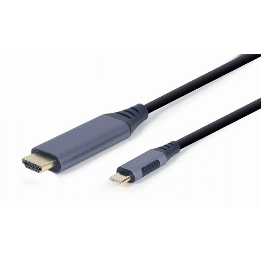 Video adapter kabl Type-C to HDMI, space grey, 1.8 m, 4K 60 Hz, GEMBIRD CC-USB3C-HDMI-01-6