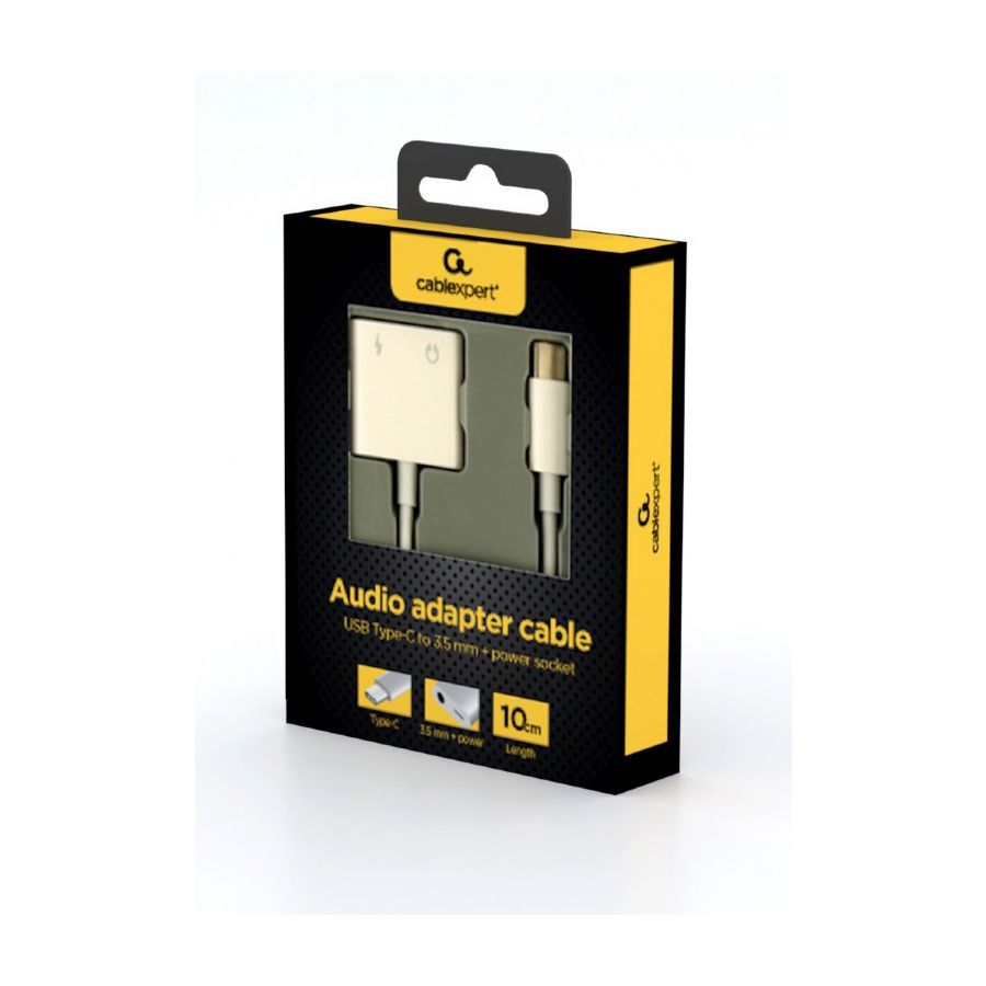 Audio adapter GEMBIRD A-CM-3.5FP-01, USB type-C plug to stereo 3.5 mm + Type-C power, white - Image 5