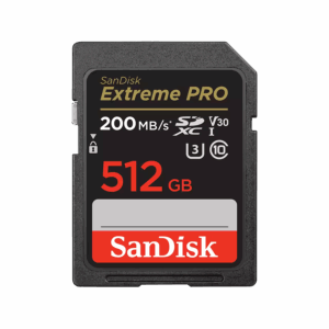 SanDisk SDXC 512GB Extreme Pro 200MB/s V30 UHS-I Class10 U3 V30  SDSDXXD-512G-GN4IN